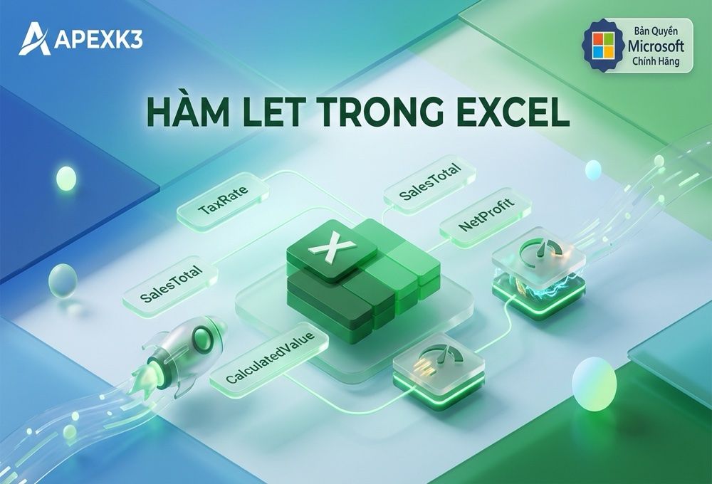 Hàm LET Trong Excel: Đặt Tên Biến Cho Công Thức Dài - Hướng dẫn chi tiết 1