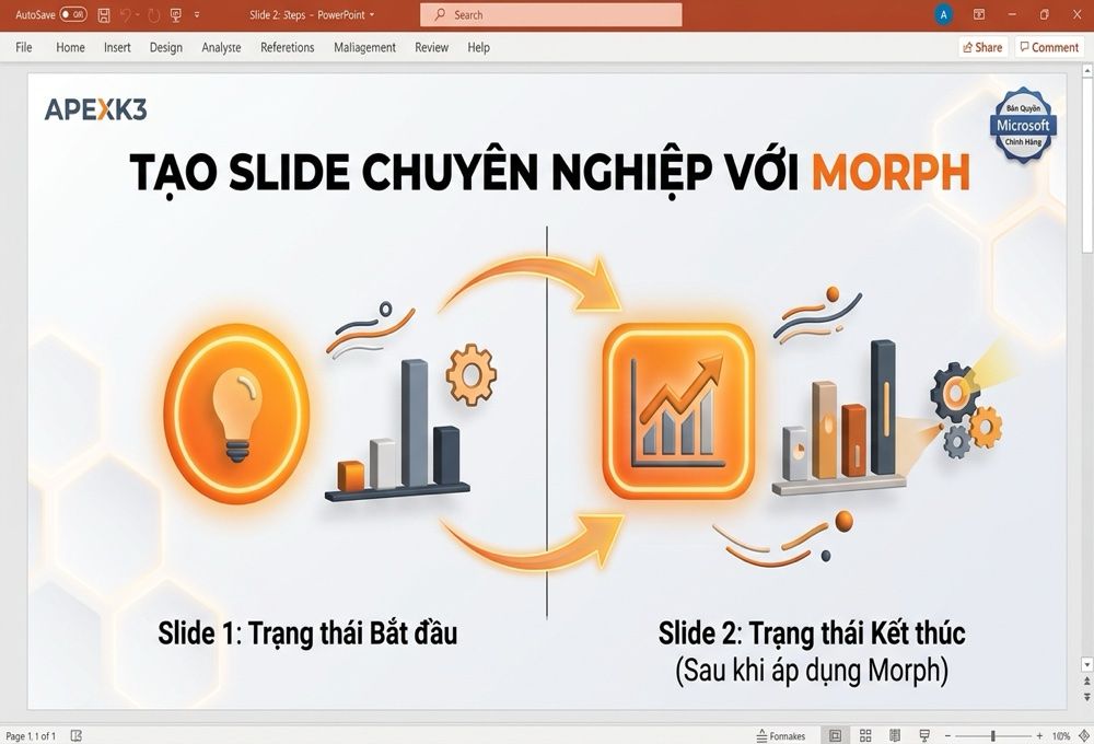 Hiệu Ứng Morph PowerPoint: Cách Dùng Và Bản 2016 Có Không? - Hướng dẫn chi tiết 2