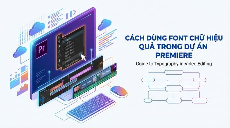 Cách dùng font chữ hiệu quả trong dự án Premiere