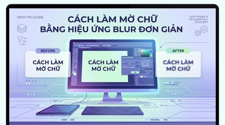 Cách làm mờ chữ bằng hiệu ứng Blur đơn giản