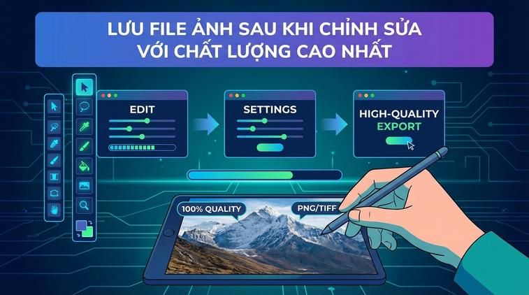 Lưu file ảnh sau khi chỉnh sửa với chất lượng cao nhất