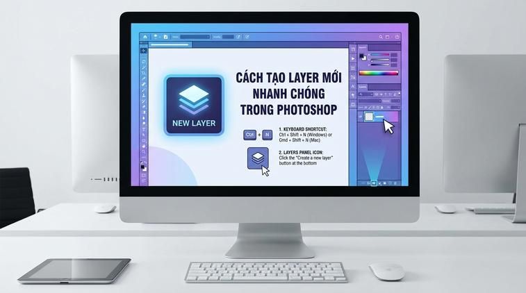 Cách tạo layer mới nhanh chóng trong Photoshop