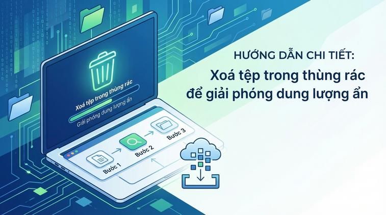 Xoá tệp trong thùng rác để giải phóng dung lượng ẩn