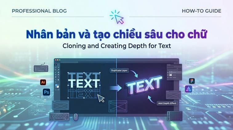 Nhân bản và tạo chiều sâu cho chữ