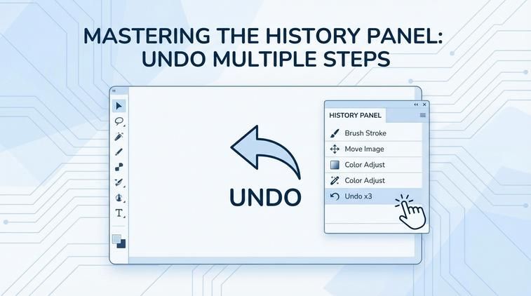 Undo nhiều bước bằng History Panel