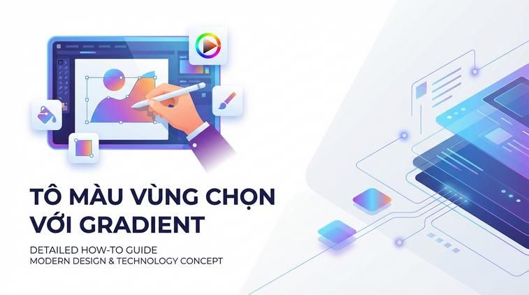 Tô màu vùng chọn với Gradient