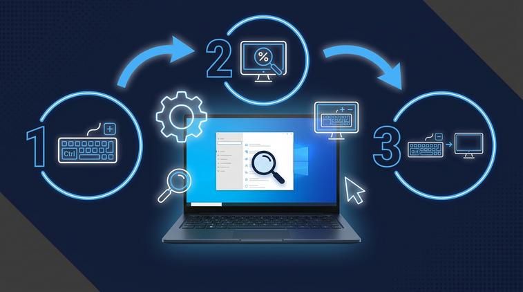 Sửa lỗi màn hình bị phóng to win 10 bằng phím tắt