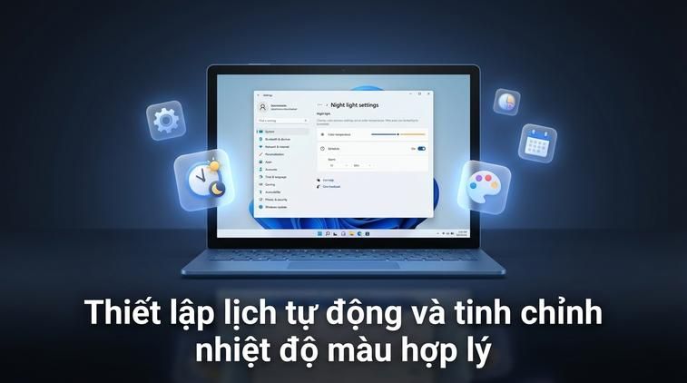 Thiết lập lịch tự động và tinh chỉnh nhiệt độ màu hợp lý