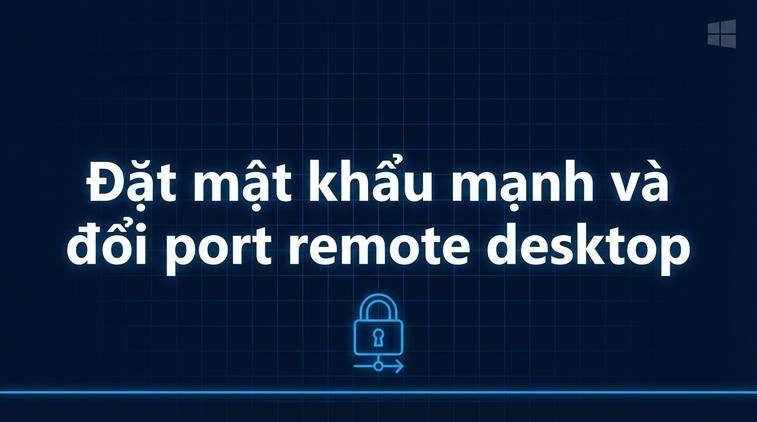 Đặt mật khẩu mạnh và đổi port remote desktop
