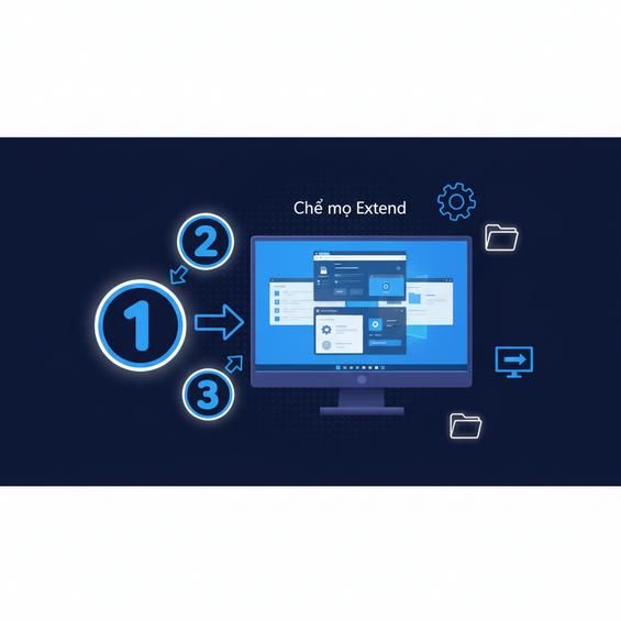 Chế độ Extend - Mở rộng không gian làm việc, đa nhiệm cực sướng