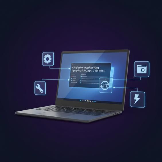 Cài lại driver touchpad hãng (Synaptics, ELAN, Alps...) trên Win 11