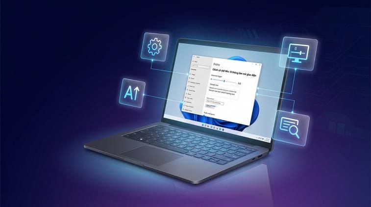 Chỉnh cỡ chữ Win 10 không làm mờ giao diện