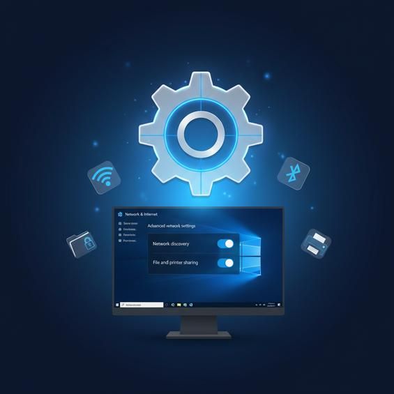 Cài đặt Network Discovery và File & Printer Sharing