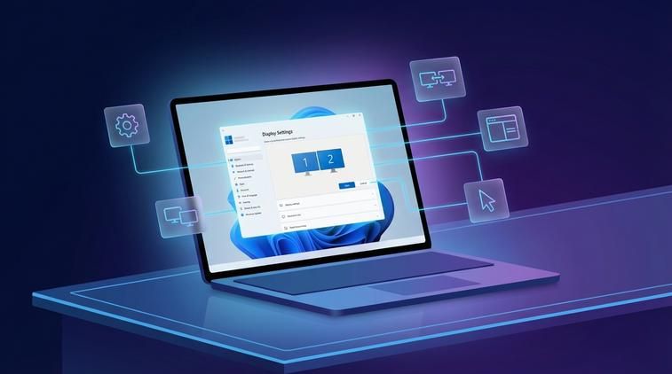 Cách chỉnh ảnh vừa màn hình khi dùng 2 màn hình (Span mode)