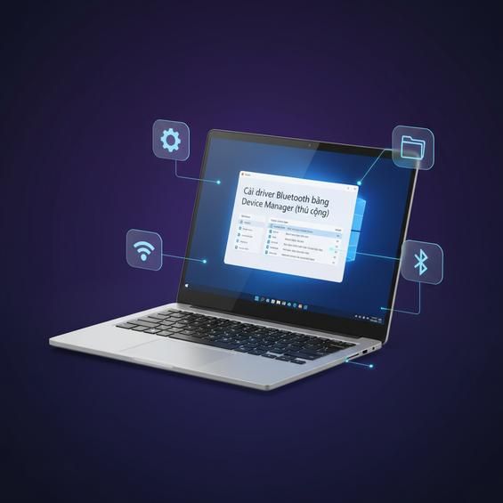 Cài driver Bluetooth bằng Device Manager (thủ công)