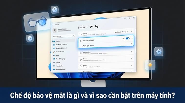 Chế độ bảo vệ mắt là gì và vì sao cần bật trên máy tính?