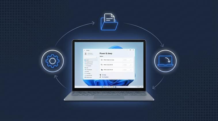Cách gập màn hình laptop mà không tắt máy win 10