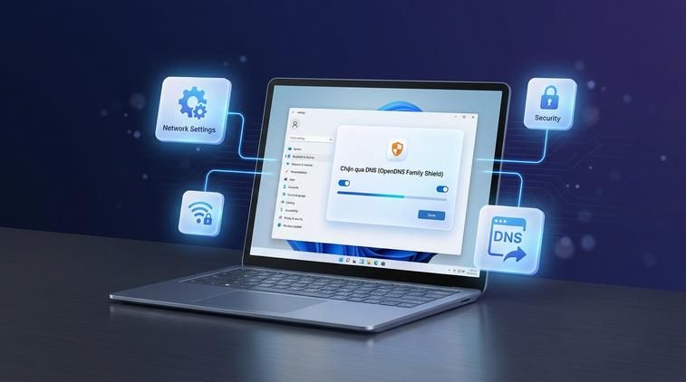 Chặn qua DNS (OpenDNS Family Shield)