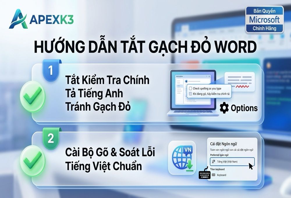 Tắt Gạch Chân Đỏ Và Kiểm Tra Chính Tả Tiếng Việt Trong Word - Hướng dẫn chi tiết 2