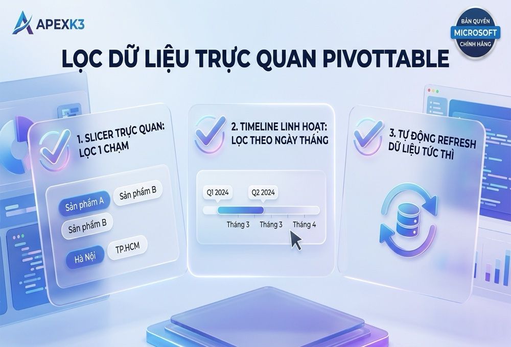 PivotTable Nâng Cao: Slicer, Timeline Và Tự Động Refresh - Hướng dẫn chi tiết 2