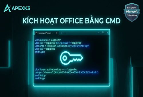 Kích Hoạt Office Bằng Lệnh CMD: ospp.vbs Và Xóa Key Cũ