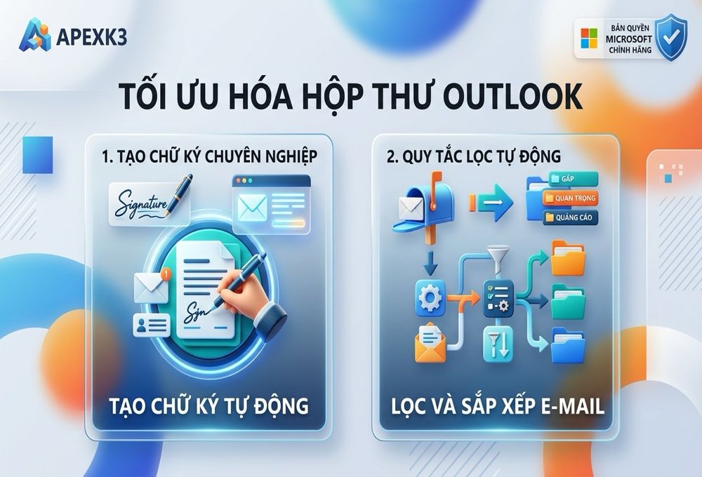 Tạo Chữ Ký, Quy Tắc Lọc Email Và Hộp Thư Ưu Tiên Outlook - Hướng dẫn chi tiết 2