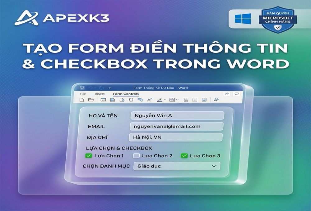 Tạo Form Điền Thông Tin Và Chèn Watermark Mờ Trong Word - Hướng dẫn chi tiết 1